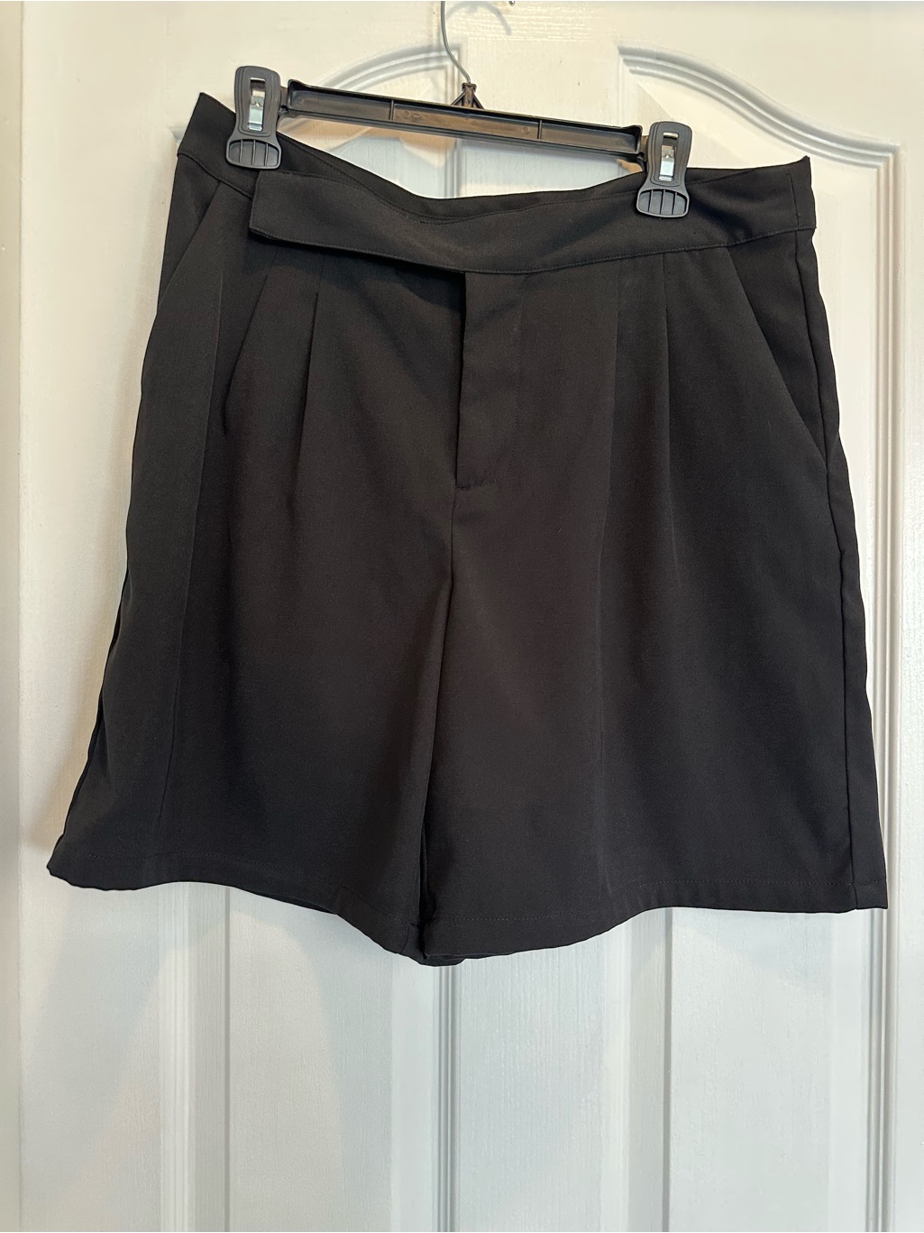 High-Waist Black Tailored Women's Shorts